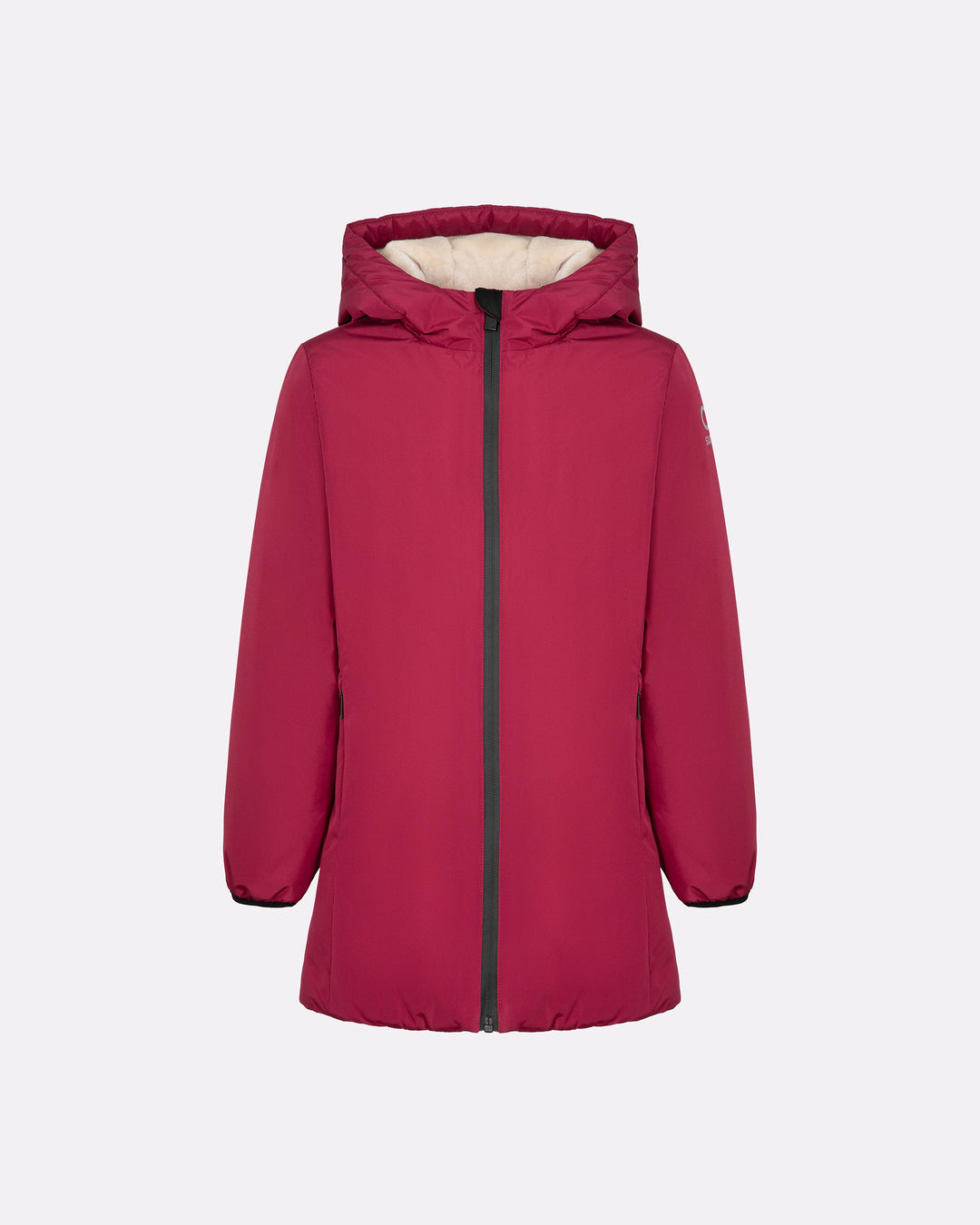 Giubbotto Bambina Suns Aurelia Velour con cappuccio e interno in eco fur