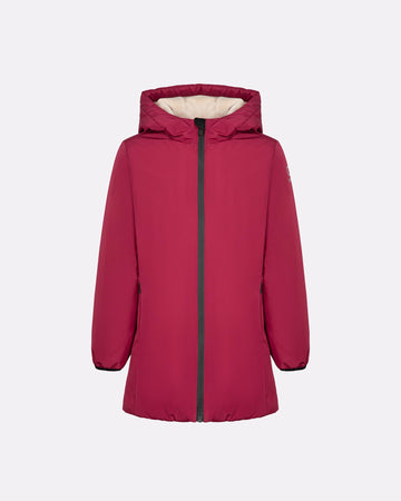 Giubbotto Bambina Suns Aurelia Velour con cappuccio e interno in eco fur