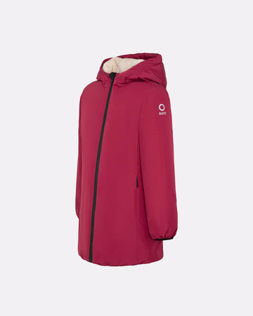 Giubbotto Bambina Suns Aurelia Velour con cappuccio e interno in eco fur