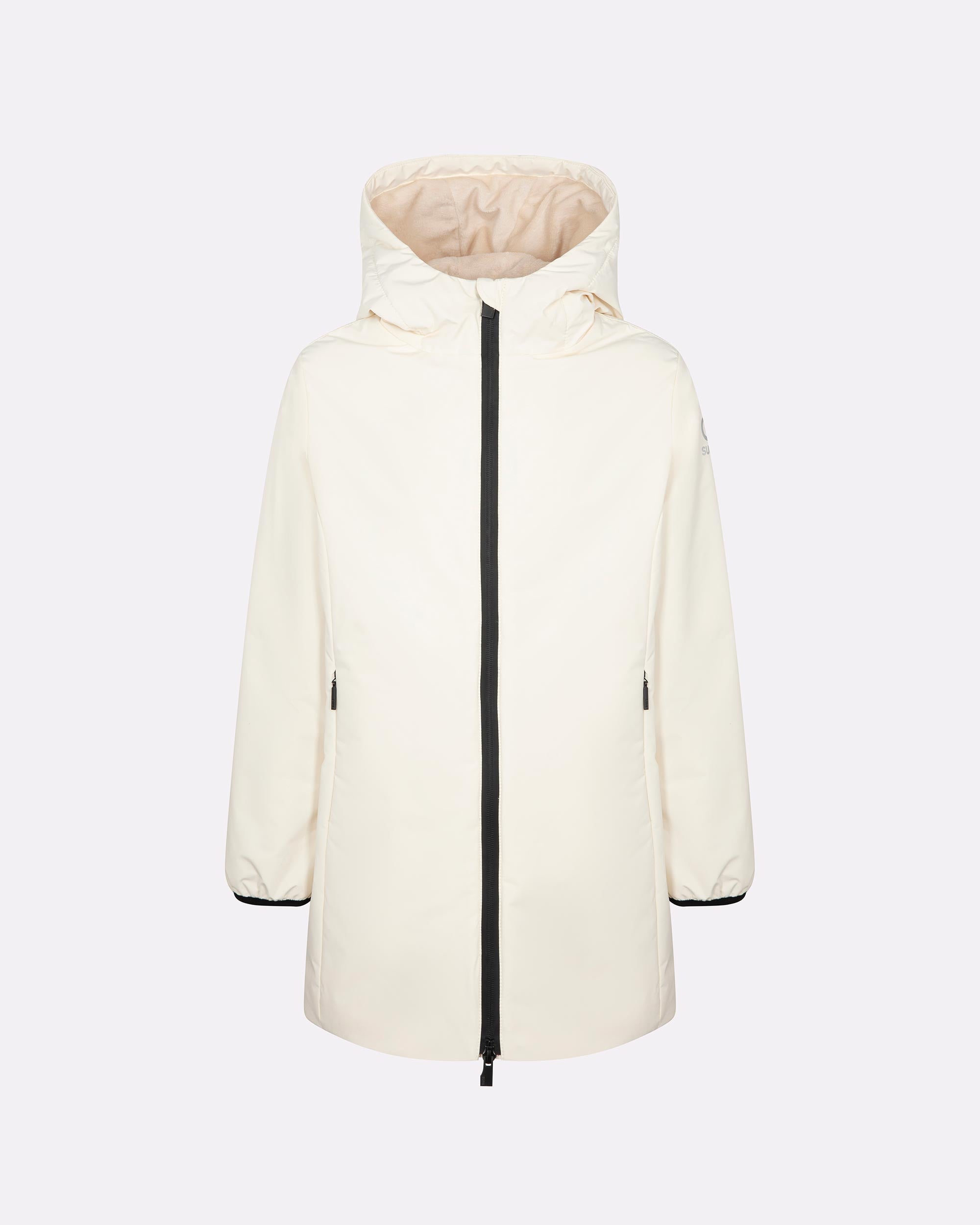 Giubbotto Bambina Suns Aurelia Velour con cappuccio e interno in eco fur