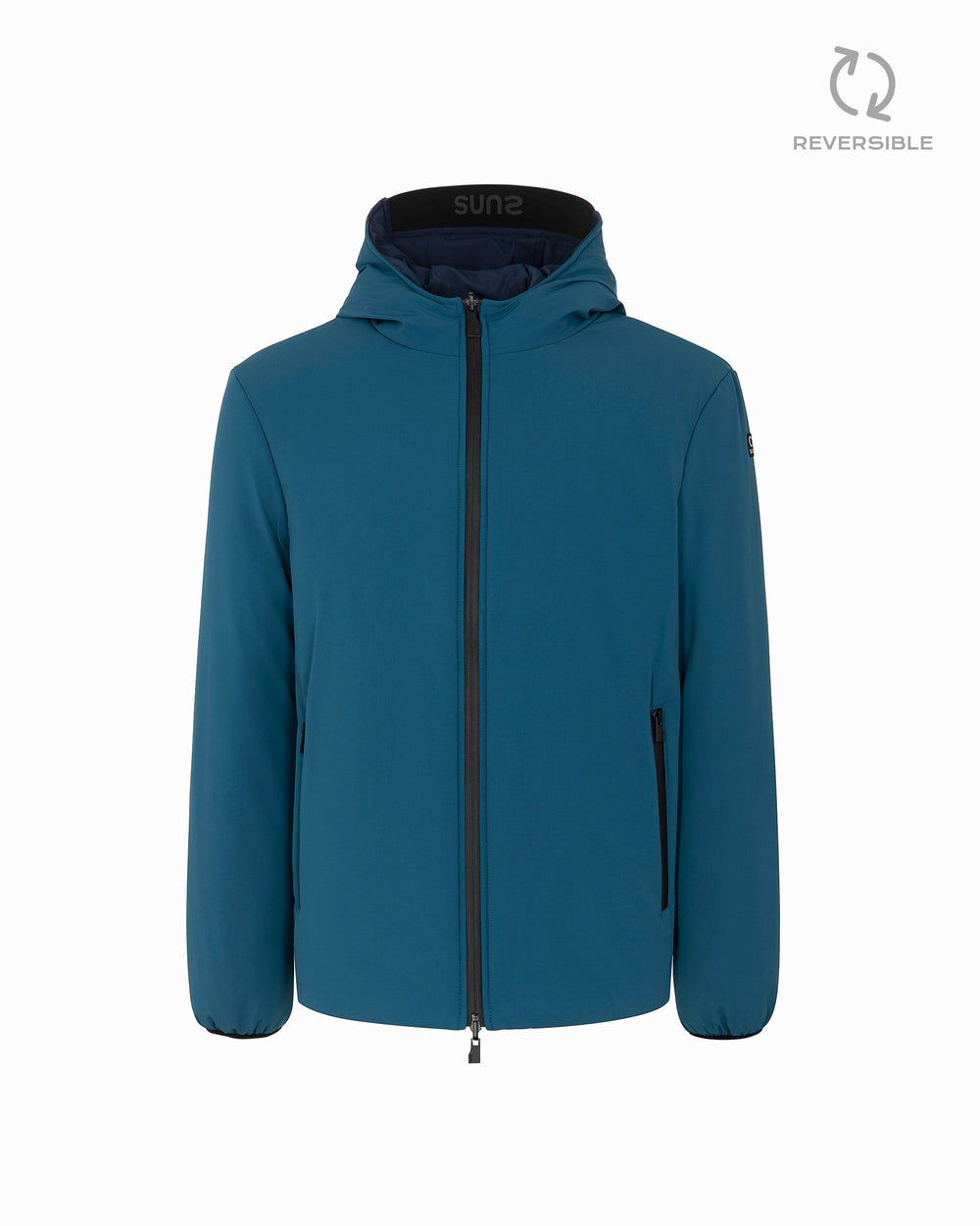Suns giubbino imbottito uomo Gransasso Fur con cappuccio antracite
