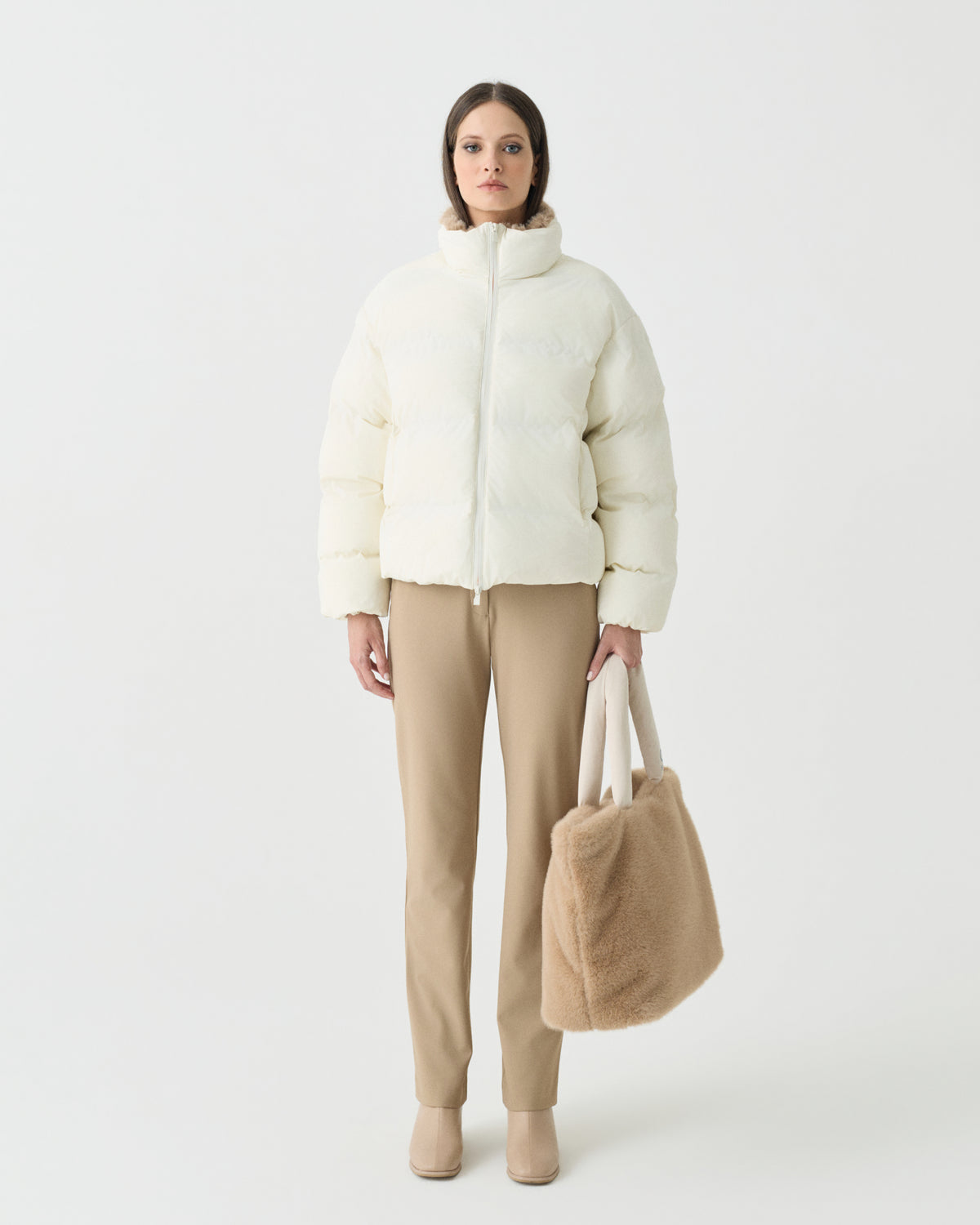 Shopper bag donna SUNS Touch in morbida eco fur