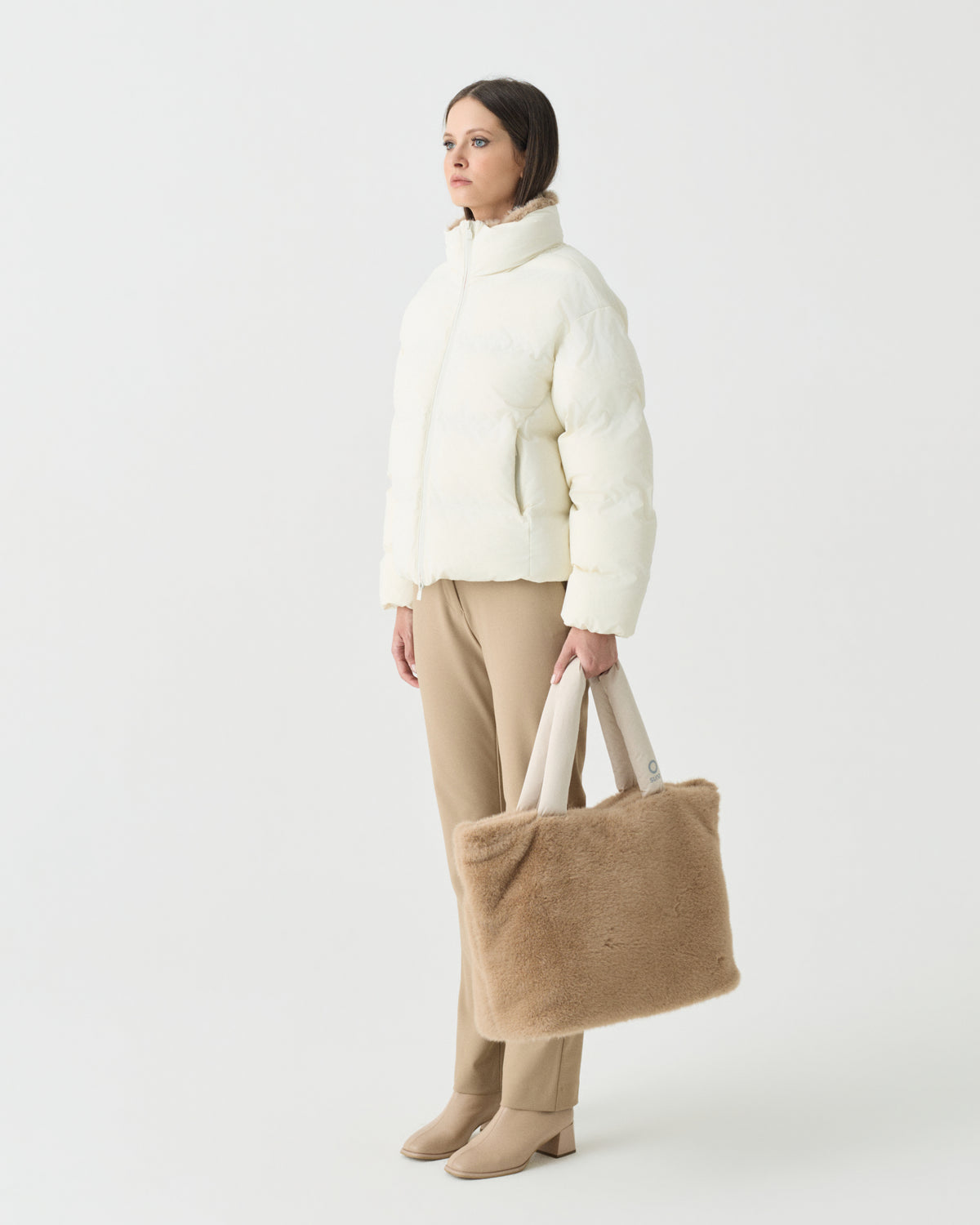 Shopper bag donna SUNS Touch in morbida eco fur-zoom-2