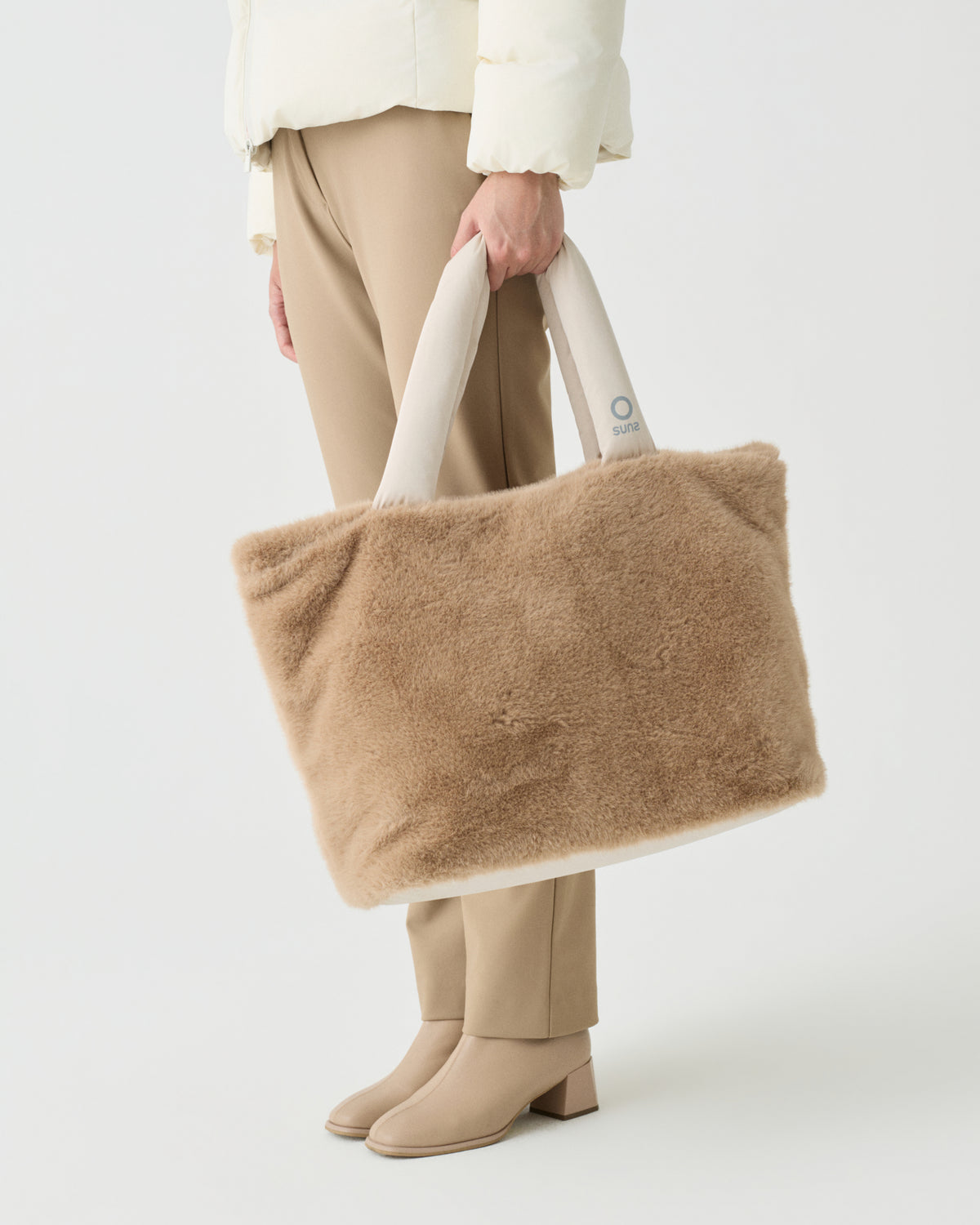 Shopper bag donna SUNS Touch in morbida eco fur-4