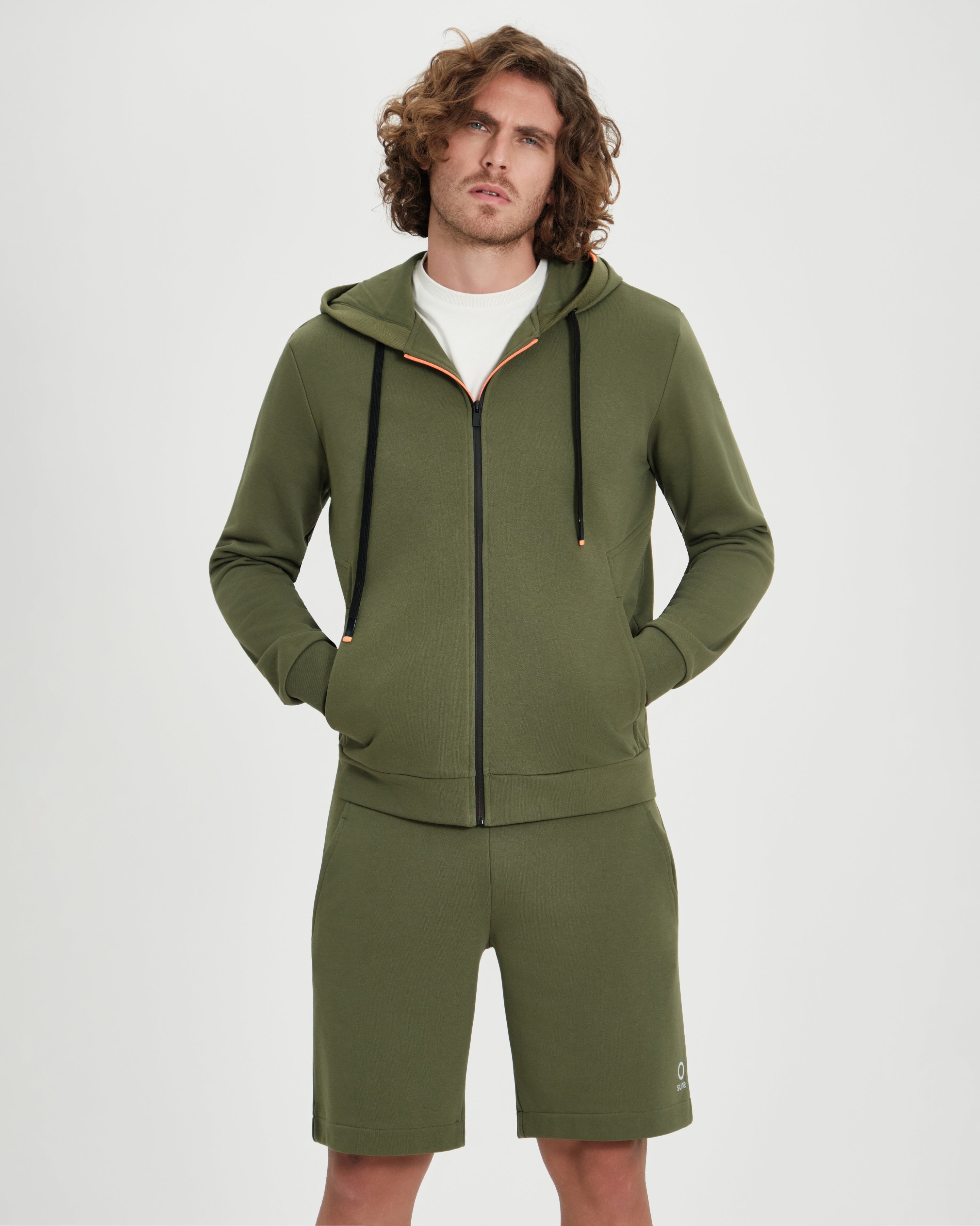 Felpa uomo SUNS Marzio Tag con zip e cappuccio-2