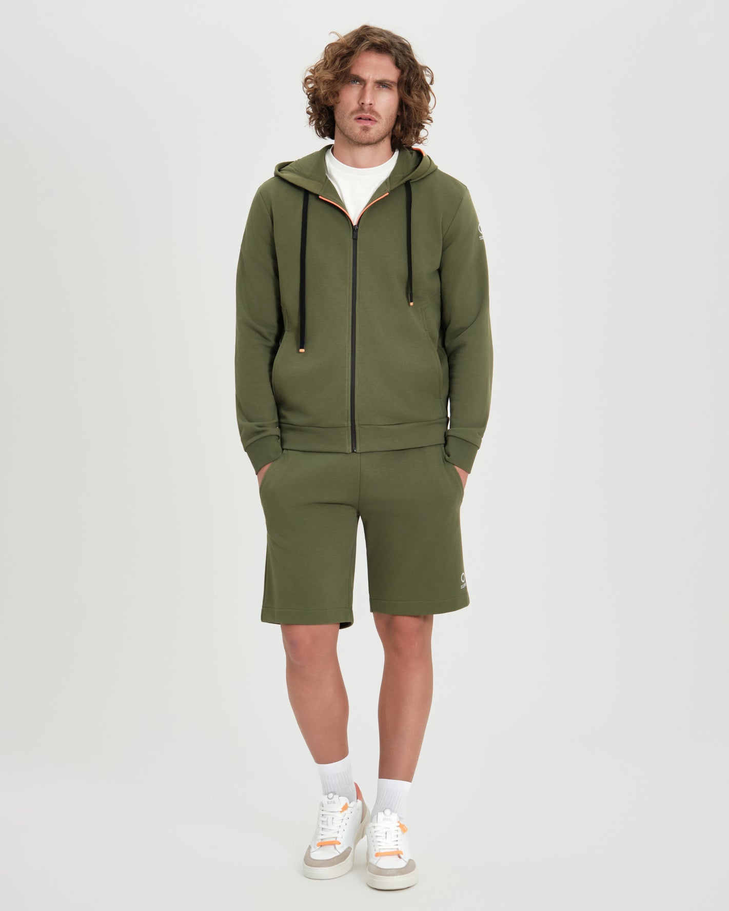 Felpa uomo SUNS Marzio Tag con zip e cappuccio