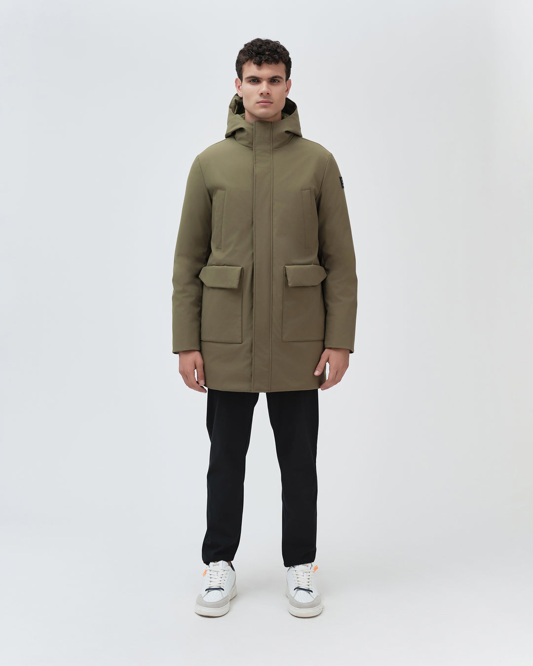Giubbotto Trench Uomo SUNS First - Con Micro Pelliccia, Doppia Chiusura, Logo Termosaldato, Traspirante Ed Elastico