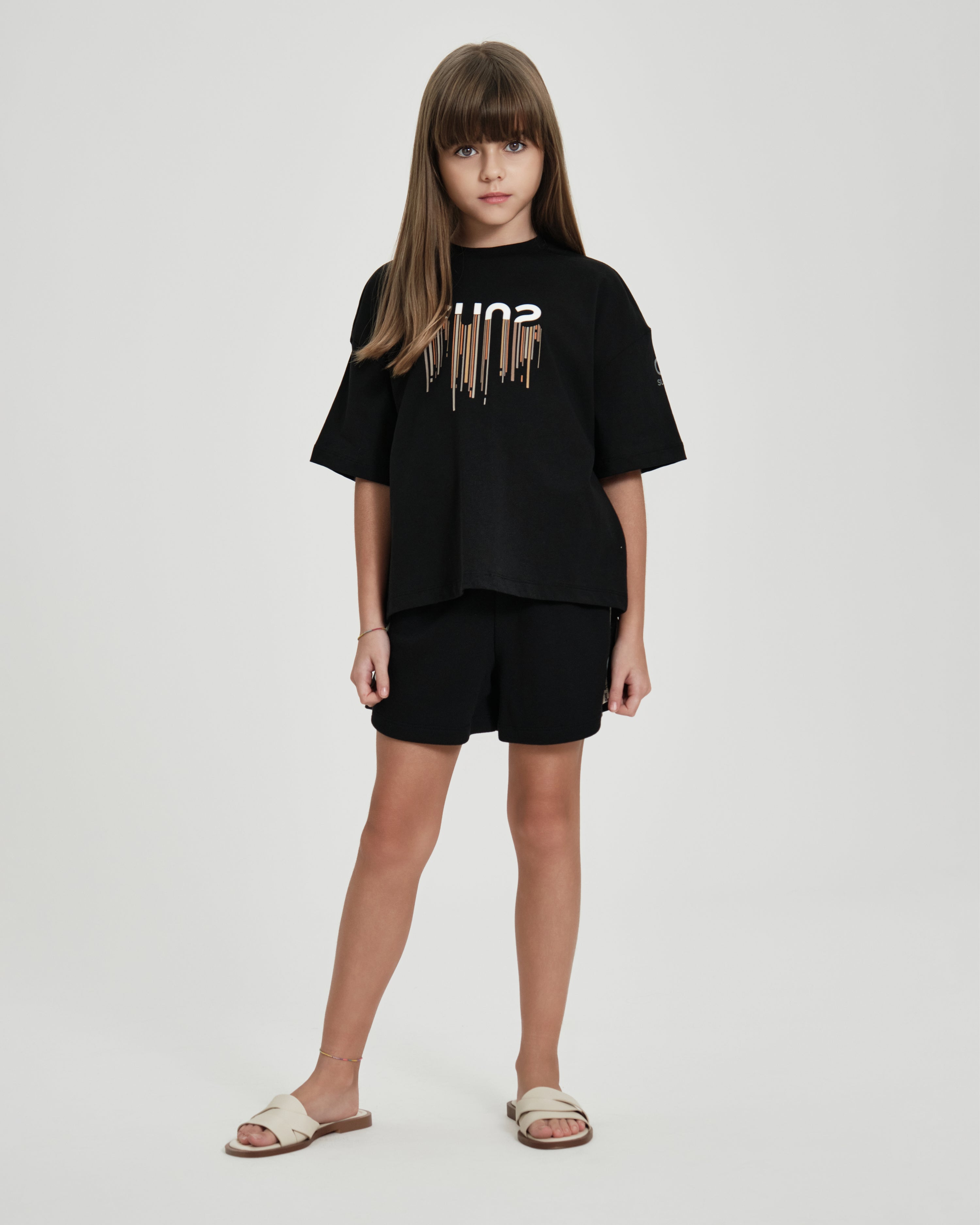 T-shirt bambina SUNS K Desy modello crop-zoom-3